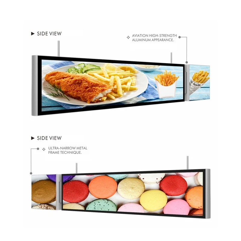 49 INCH LCD Bar Display SCREEN With Light Box -two Screens Connected suppliers